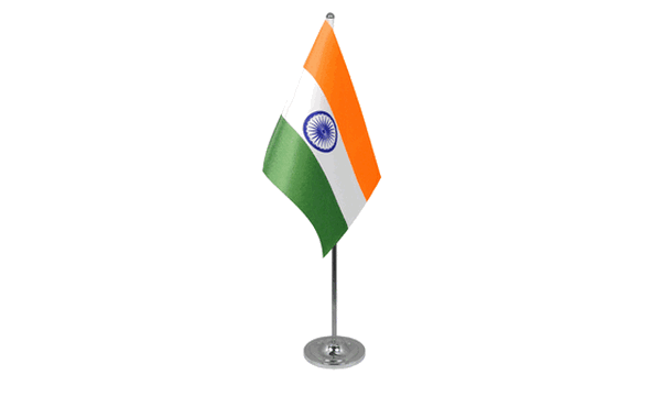 India Satin Table Flag